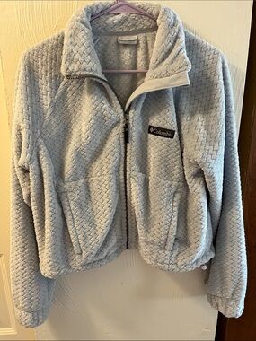 Columbia Light Gray Plush Fleece Jacket